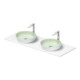 Duravit Console lavabo Sivida 135x50 cm, vert I.Fa, blanc extérieur mat s-matt-1