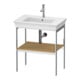 Duravit Console lavabo White Tulip 68,4x45 cm, E Nat mass., Mét., sur pied-1