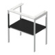 Duravit Console lavabo White Tulip 68,4x45 cm, gris mat, métal, sur pied-4