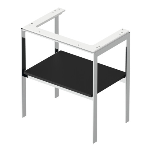 Duravit Console lavabo White Tulip 68,4x45 cm, gris mat, métal, sur pied