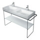 Duravit Console métal DuraSquare 126,5x45 cm, sur pied, chrome