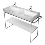 Duravit Console métal DuraSquare 126,5x45 cm, sur pied, noir mat-5