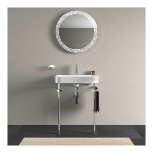 Duravit Console métal Happy D.2 62, 3x49,1 cm, f 231865, renforcée +5 cm, chromée