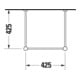 Duravit Console métal Vero rehaussée +5cm, chromée, réf. WT 045450, 235050-2