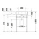 Duravit Console métal Vero rehaussée +5cm, chromée, réf. WT 045450, 235050