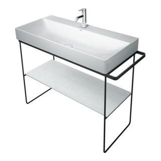 Duravit Console métallique DuraSquare 106,5x45 cm, sur pied, noir mat