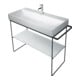 Duravit Console métallique DuraSquare 106,5x45 cm, sur pied, noir mat-1