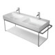 Duravit Console métallique DuraSquare 126,5x45 cm, murale, chrome