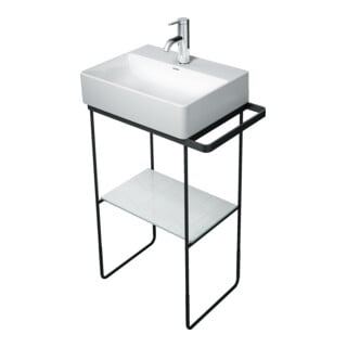 Duravit Console métallique DuraSquare 51,6x33 cm, sur pied, noir mat
