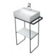 Duravit Console métallique DuraSquare 51,6x33 cm, sur pied, noir mat-1