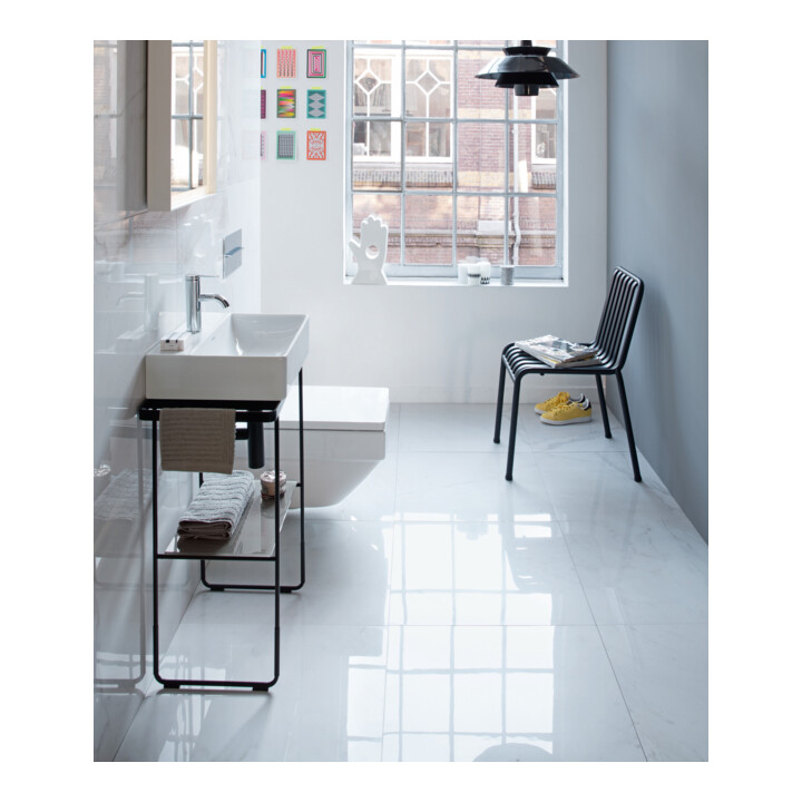 Duravit Console métallique DuraSquare 51,6x33 cm, sur pied, noir mat
