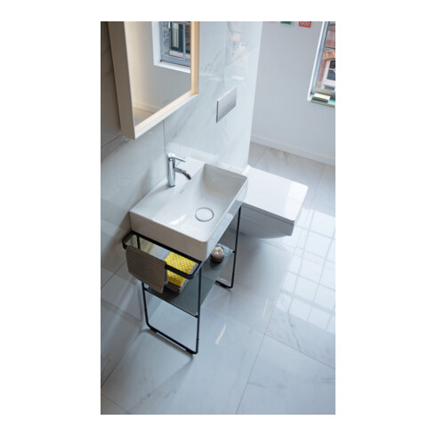 Duravit Console métallique DuraSquare 51,6x33 cm, sur pied, noir mat