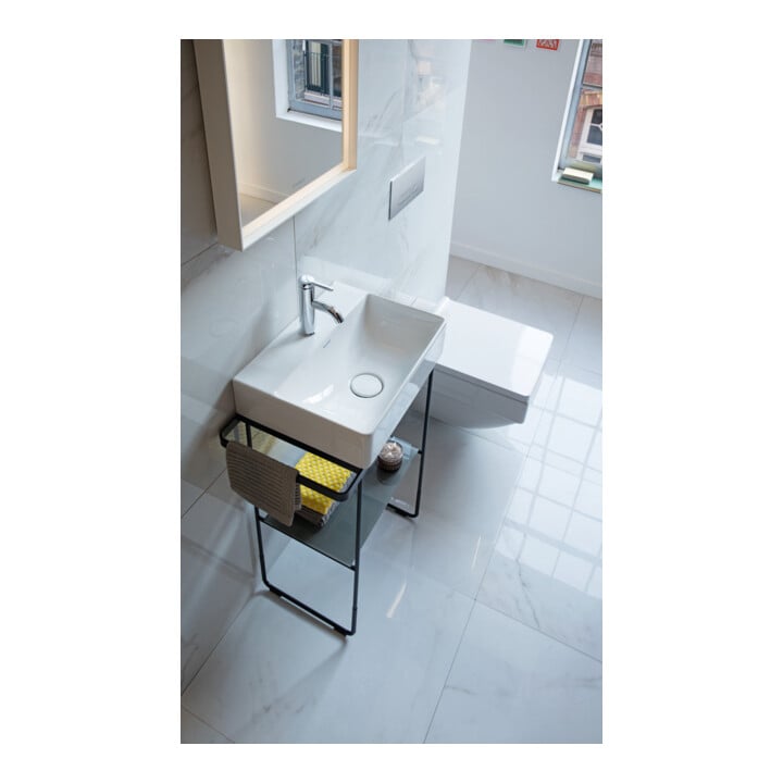 Duravit Console métallique DuraSquare 51,6x33 cm, sur pied, noir mat