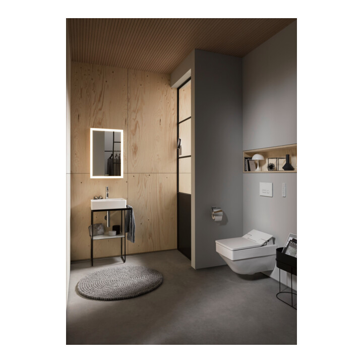 Duravit Console métallique DuraSquare 51,6x33 cm, sur pied, noir mat