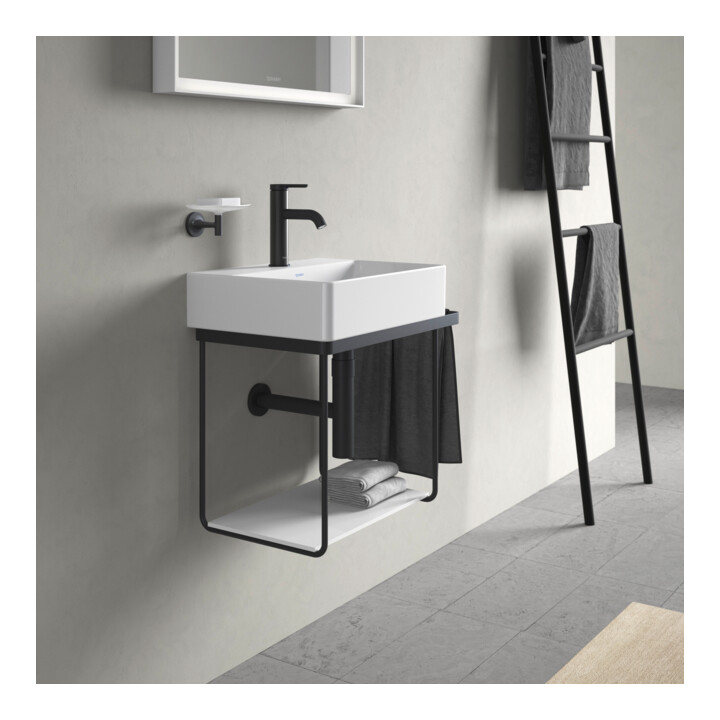 Duravit Console métallique DuraSquare 51,6x33cm, murale, noir mat