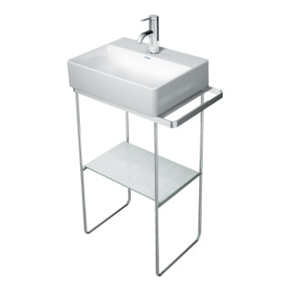 Duravit Console métallique DuraSquare 51,6x33cm, sur pied, chrome
