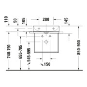 Duravit Console métallique DuraSquare 56,5x38 cm, murale, chrome-4