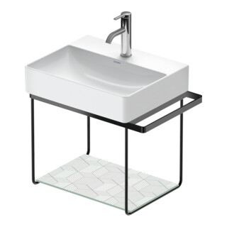 Duravit Console métallique DuraSquare 56,5x38 cm, murale, noir mat