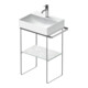 Duravit Console métallique DuraSquare 56,5x38 cm, sur pied, chrome-1
