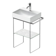 Duravit Console métallique DuraSquare 56,5x38 cm, sur pied, chrome