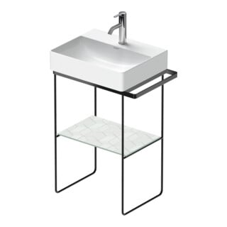 Duravit Console métallique DuraSquare 56,5x38 cm, sur pied, noir mat