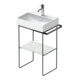 Duravit Console métallique DuraSquare 56,5x38 cm, sur pied, noir mat-1