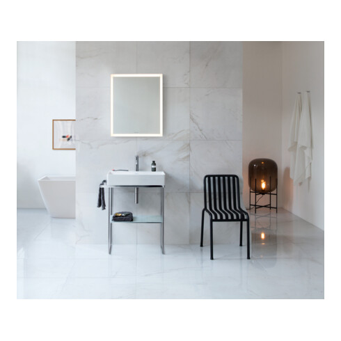 Duravit Console métallique DuraSquare 56,5x45 cm, sur pied, chrome