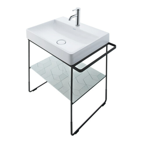 Duravit Console métallique DuraSquare 56,5x45cm, au sol, noir mat
