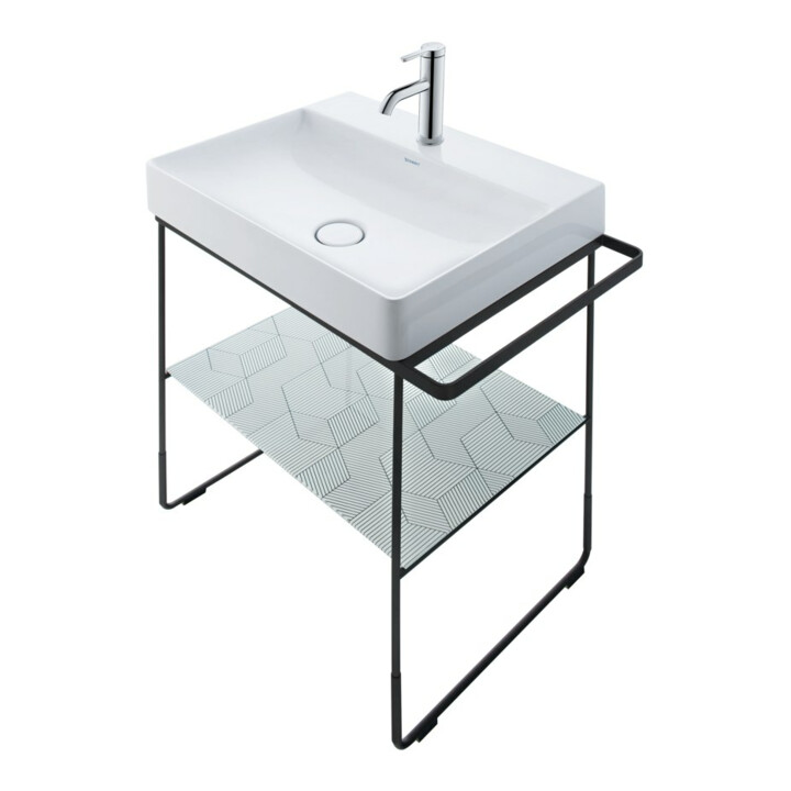Duravit Console métallique DuraSquare 56,5x45cm, au sol, noir mat
