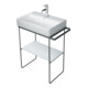 Duravit Console métallique DuraSquare 66,5x38 cm, sur pied, chrome