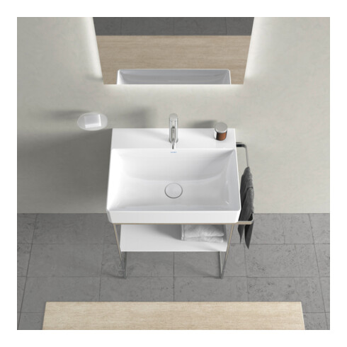 Duravit Console métallique DuraSquare 66,5x45 cm, sur pied, chrome