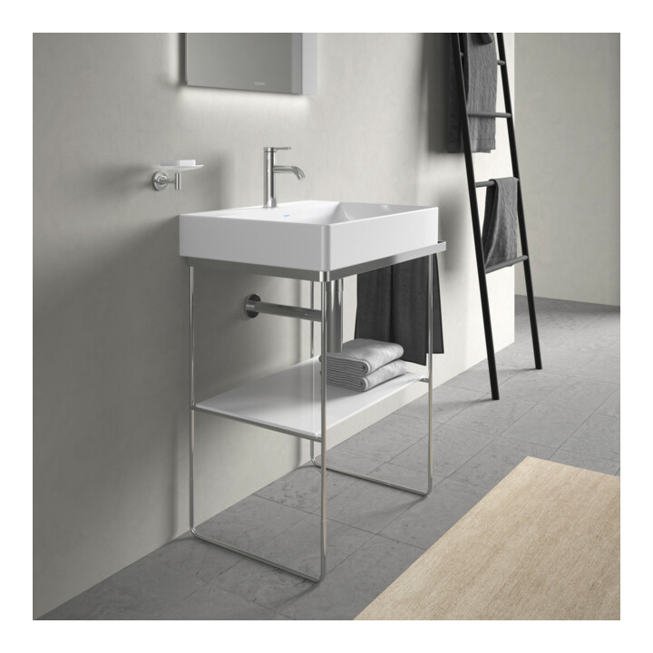 Duravit Console métallique DuraSquare 66,5x45 cm, sur pied, chrome