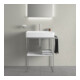 Duravit Console métallique DuraSquare 66,5x45 cm, sur pied, chrome