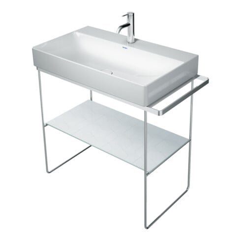 Duravit Console métallique DuraSquare 86,5x45 cm, sur pied, chrome
