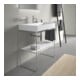 Duravit Console métallique DuraSquare 86,5x45 cm, sur pied, chrome-5