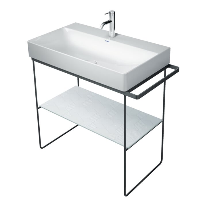 Duravit Console métallique DuraSquare 86,5x45 cm, sur pied, chrome