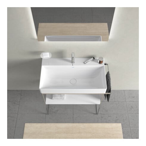 Duravit Console métallique DuraSquare 86,5x45 cm, sur pied, chrome