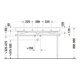 Duravit Console métallique Happy D.2 117,3x49,1cm, f 231812, renforcée +5cm, chromée-4