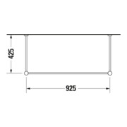 Duravit Console métallique Vero +5cm, chromé, réf. WT 045410, 235010-4