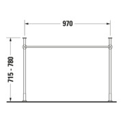 Duravit Console métallique Vero f MWT 032910, hauteur augmentée +6,5 cm, chromé-2