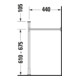 Duravit Console métallique Vero f MWT 032912, hauteur ajustable +6,5 cm, chrome-5