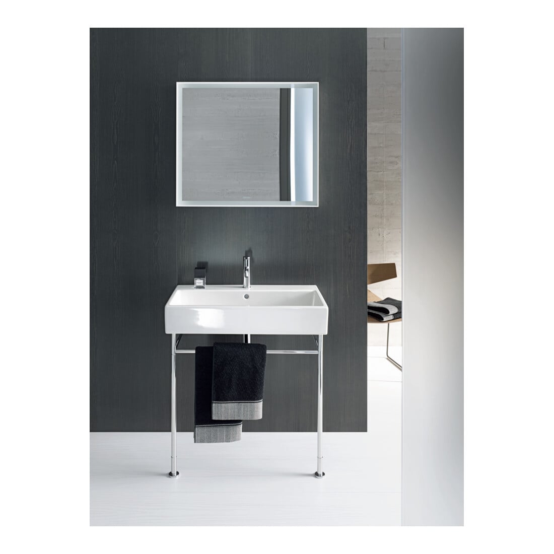 Duravit Console métallique Vero renforcée +5cm, chromé, réf. WT 045480, 235080