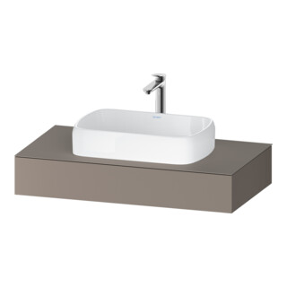 Duravit Console Qatego 100x55x17 cm, basalte mat, 1 découpe