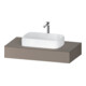 Duravit Console Qatego 100x55x17 cm, basalte mat, 1 découpe-1