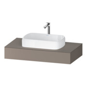 Duravit Console Qatego 100x55x17 cm, basalte mat, 1 découpe