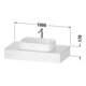 Duravit Console Qatego 100x55x17 cm, basalte mat, 1 découpe-3