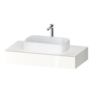 Duravit Console Qatego 100x55x17 cm, blanc brillant, 1 découpe