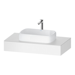 Duravit Console Qatego 100x55x17 cm, blanc mat, 1 découpe