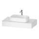 Duravit Console Qatego 100x55x17 cm, blanc mat, 1 découpe-1