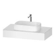 Duravit Console Qatego 100x55x17 cm, blanc mat, 1 découpe